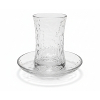 Weissberg Home Teeglas Set 6 Gläser mit 6 Untertellern Türkische Teegläser