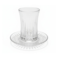 Weissberg Home Teeglas Set 6 Gläser mit 6 Untertellern Türkische Teegläser