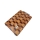 Premium Holzbrett Schachbrettmuster 40x28x3cm mit Metallgriff