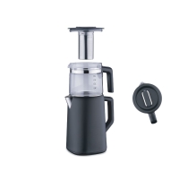 Korkmaz Demmatik Smart – Digitaler Teekocher & Wasserkocher 1,7 L mit Glaskanne 1,2 L,Schwarz