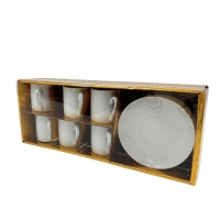 Weisse Mokkatassen Set 12tlg Set W1043