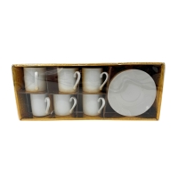 Weisse Mokkatassen Set 12tlg Set W1043