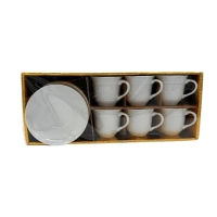 Weisse Mokkatassen Set 12tlg Set W9200
