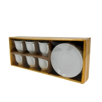 Weisse Mokkatassen Set 12tlg Set W9202