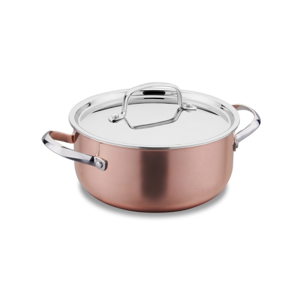 Kochtopf Edelstahl Korkmaz Divan 20 Cm Kupfer