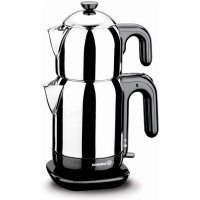 Korkmaz Demtez Schwarz Elektrischer Teekocher Teemaschine...