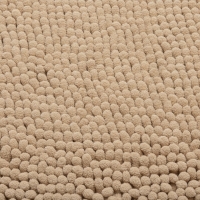 Badematten Set 2-teilig, Mikrofaser Chenille, rutschfest, Beige