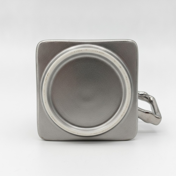 Kaffeetassen Set 6-teilig Porzellan Silber, Abkya M6 Kaffeeservice