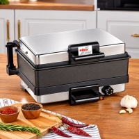 Silex Multigrill Komplettset  – Kontaktgrill 2000 W mit Kasserolle, Zwischenrahmen & Grillrost