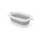 Babybadewanne faltbar mit Temperatursensor, Silikon/Kunststoff, Weiß/Grau
