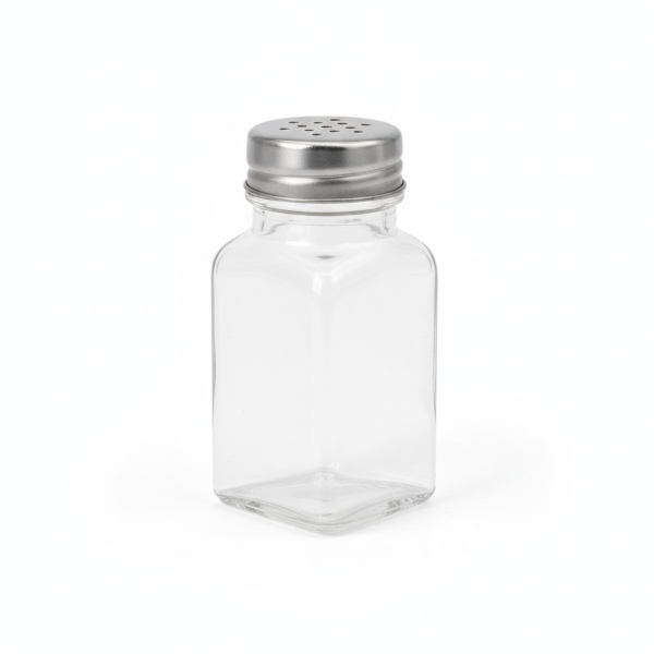 Gewürzstreuer Glas mit Edelstahldeckel, transparent, Akaya V003