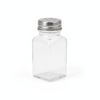 Gewürzstreuer Glas mit Edelstahldeckel, transparent,...