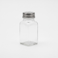 Gewürzstreuer Glas mit Edelstahldeckel, transparent, Akaya V003