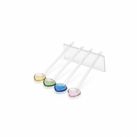 Glaslöffel Set 4-teilig, bunt, Glas, Serie Glass Spoon