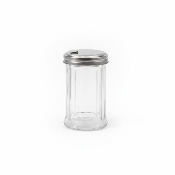 Gewürzstreuer Glas mit Metalldeckel, 100-300ml, transparent, Zuckerstreuer und Ölspender