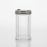 Gewürzstreuer Glas mit Metalldeckel, 100-300ml, transparent, Zuckerstreuer und Ölspender