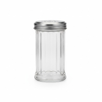 Gewürzstreuer Glas 100-300ml, Zuckerstreuer mit Metalldeckel, transparent, innoya