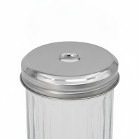 Zuckerstreuer Glas 100-300 ml mit Metalldeckel, für Zucker, Gewürze und Öl