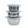 Edelstahl Vorratsdosen Set 3-teilig, 14-16-18 cm, luftdicht, Silber