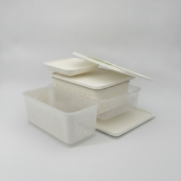 Vorratsdosen Set 5-teilig, luftdicht, BPA-frei, Kunststoff weiß, -20°C bis 120°C