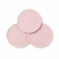 Untersetzer Set 3-teilig, Textil, Rosa, Made in Germany