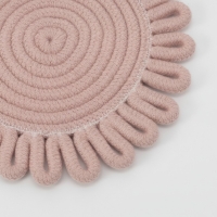 Untersetzer Set 3-teilig, Textil, Rosa, Made in Germany