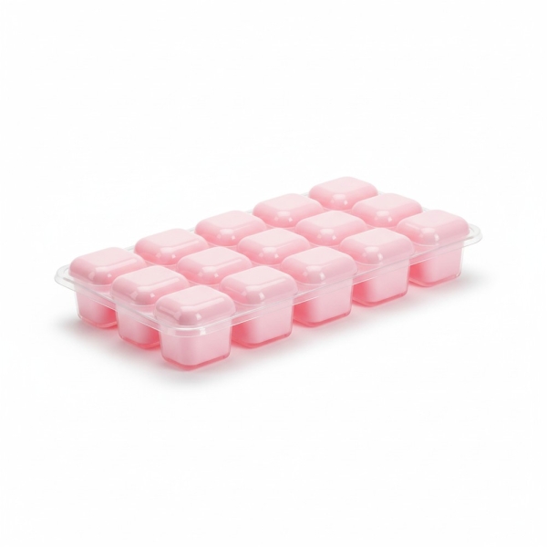 Eiswürfelform 16 Fächer, Kunststoff, Rosa, Eiswürfelbehälter für die Küche