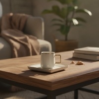 Espressotasse mit Untertasse, Goldrand, Keramik Weiss, 2-teiliges Set