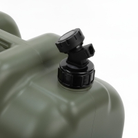 Wasserkanister 20L mit Rädern und Auslaufhahn, Olivgrün, Camping