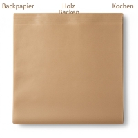 Backpapier 230x330mm braun, Antihaftpapier für Airfryer, Backofen, Grill