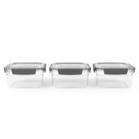 Frischhaltedosen-Set 3-teilig, quadratisch, luftdicht,...