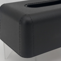 Taschentuchbox PU-Leder 22x13x8 cm Schwarz,...