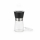 Pfeffermühle Glas 170 ml, manuelle Gewürzmühle, Schwarz-Silber, GUILNE