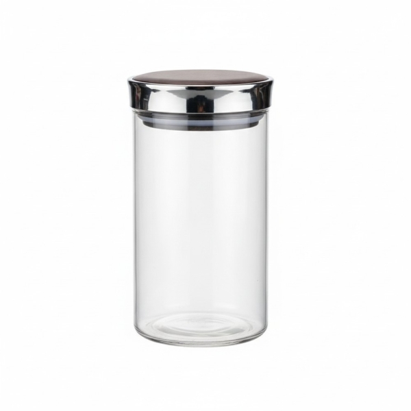 Vorratsglas mit Deckel 1,35 Liter, luftdicht, Glas mit Metalldeckel