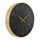 Wanduhr schwarz gold rund, Metall, arabische Ziffern, Design Wohnzimmer