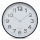 Wanduhr Quarzwerk, Silber Ziffern, Schwarz-Weiß, Kunststoff-Metall, für Wohnbereich und Büro