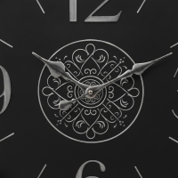 Wanduhr schwarz rund, Metall, analog, modernes Design für Wohnzimmer und Küche