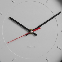 Wanduhr rund, Quarzuhrwerk, Kunststoff grau, analoge Zeitanzeige für Wohnzimmer und Büro
