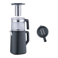 Korkmaz Demmatik Smart Teekocher-Set 1,7 L mit Glaskanne 1,2 L & Teeglas-Set für 6 Personen, Schwarz