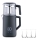 Korkmaz Demmatik Smart Teekocher-Set 1,7 L mit Glaskanne 1,2 L & Teeglas-Set für 6 Personen, Schwarz