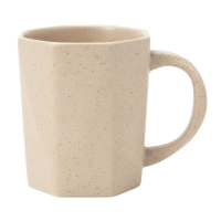 Kaffeebecher 4er-Set aus Keramik, 325 ml, achteckig,...