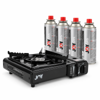 JOY Camping Gaskocher Set mit Koffer & 4...