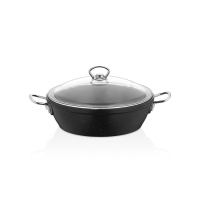 Tac Induktion Gravita Flacher Topf aus Gusseisen 28 cm...