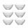 LAV Glasschalen Set Derin 300ml 6er Set aus Glas für Dessert Vorspeise Beilage Derin