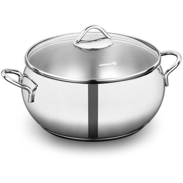 Korkmaz Tombik Kochtopf aus Edelstahl Tencere Tombik 49l 22x11cm A1074
