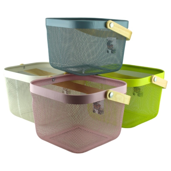 Einkaufskorb Quadrat aus Edelstahl