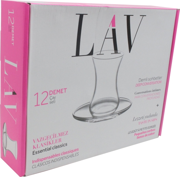 Lav Demet · 6 Gläser + 6 Unterteller